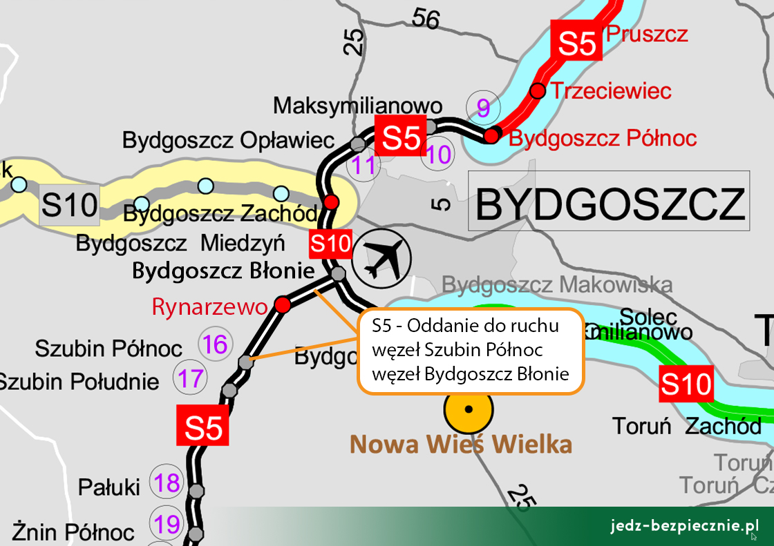 Polskie drogi - oddanie do użytku S5 pomiędzy węzłami Bydgoszcz Błonie - Szubin Północ
